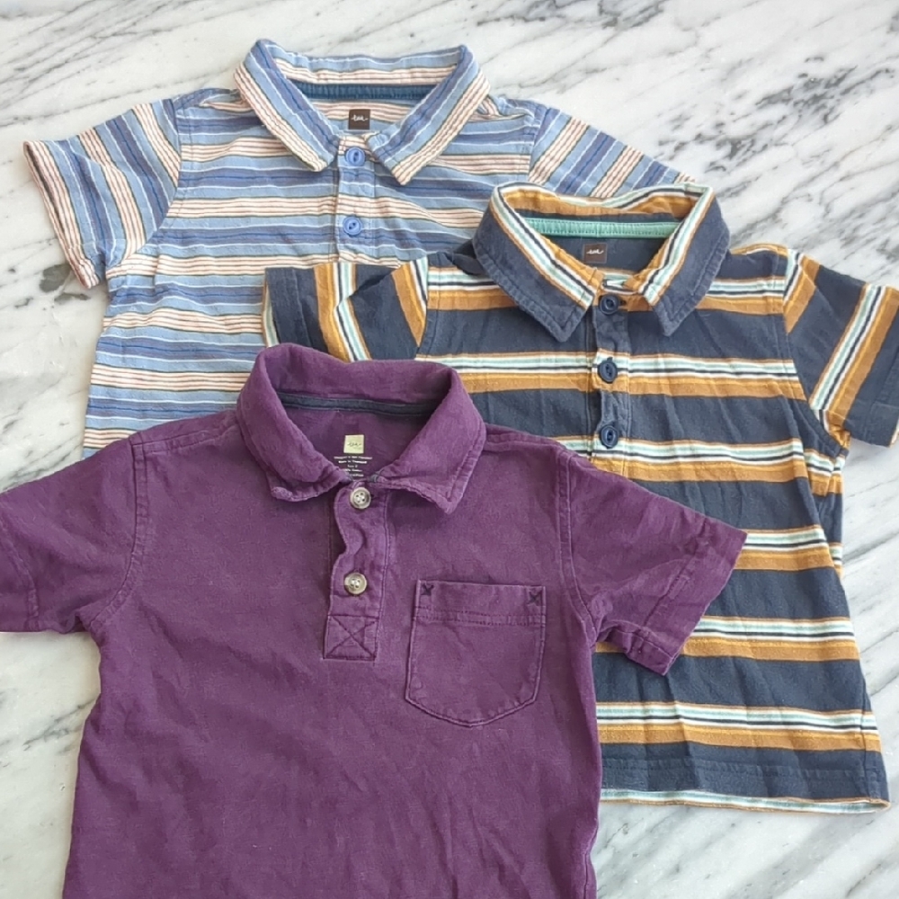 Tea Collection 2-3T Kids Striped and Solid Shirts Set